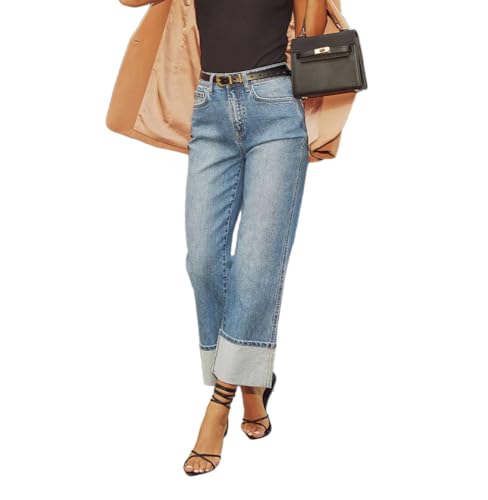 Womens Baggy Flare Jeans Low Rise Wide Leg Denim Pants Y2K Boyfriend Barrel Pants Streetwear