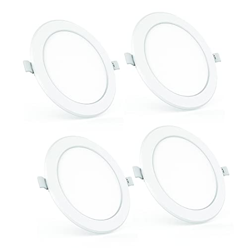 Image of Polycab 3 Watt LED Panel Light Scintillate Edge Slim Round Smart Offers Bright Lumination Long Lifespan No Harmful Radiation (Cool White, 6500K, 4 PCS, Cut Out: 2.55 inches)