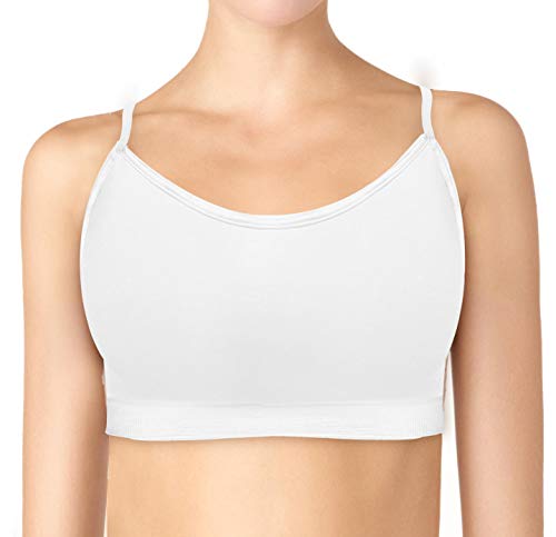 4 Pack Women's Seamless Wireless Half Cami Unpadded Bra Tops for Layering with Spaghetti Straps2