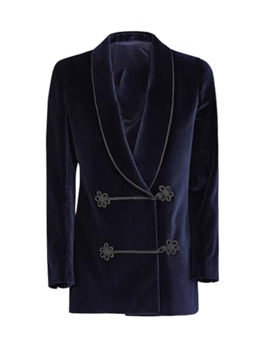 Manteau à revers châle en velours pour femme de soirée chic