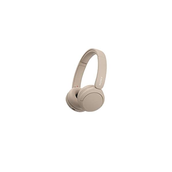 Sony WH-CH520 Best Wireless Bluetooth On-Ear Headphones with Microphone for Calls and Voice Control, Up to 50 Hours Battery Life with Quick Charge Function, includes USB-C Charging Cable - Beige