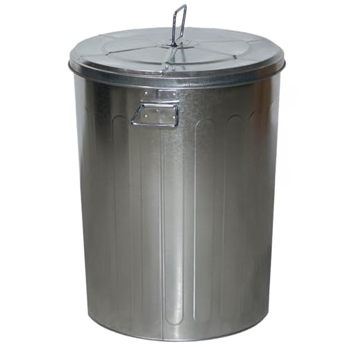 Caneca de Basura Metálica Exterior 20 Galones Plateada miniatura 3
