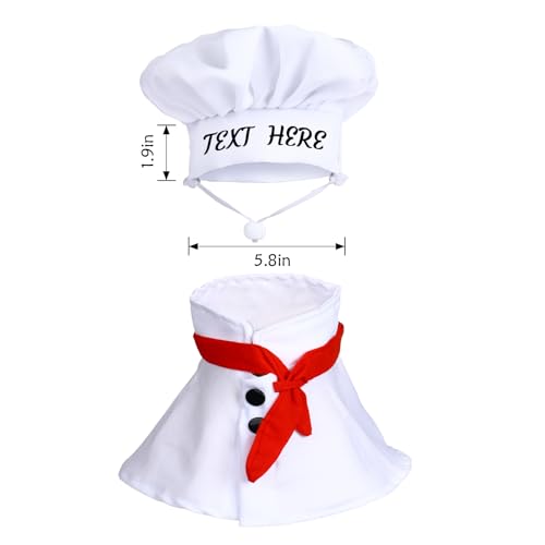 Disfraz personalizado chef para perro con gorro y babero miniatura 3
