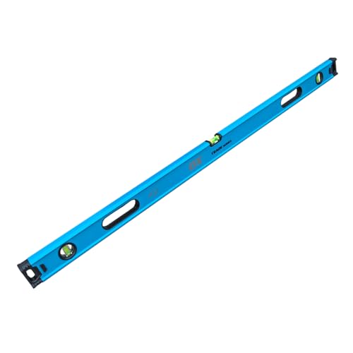 OX Trade 6.5 Foot Level Box Beam - Aluminum Body 78 Inch Level - Magnified Vials with Shock Absorbing End Caps - Soft Grip Handle 6.5 Foot Levels for Carpenter Construction Leveler Tool