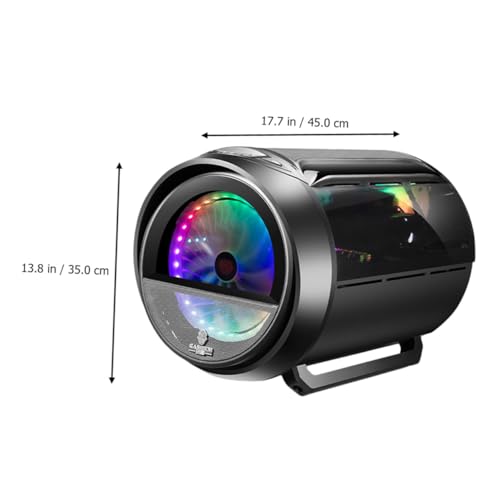 Gabinete para computadora Veemoon Matx Gaming con refrigeración líquida RGB circular, chasis de escritorio modificado negro para oficina y ensambles PC miniatura 2