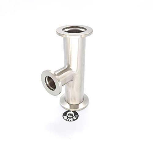 Image of bmotiontech Superior Grade - Unequal Tee Fitting with ISO-KF KF25 Flange to KF16 Flange