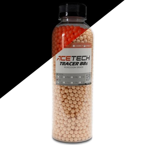Balas trazadoras airsoft 6mm ACETECH que brillan en la oscuridad con 2700 bolas de precisión