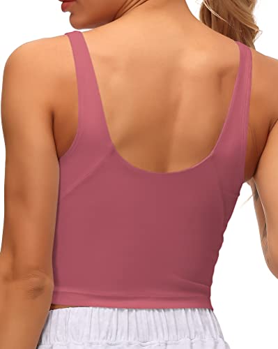 Image of Dragon Fit Sports Bra for Women Longline Padded Bra Yoga Crop Tank Tops Fitness Workout Running Top