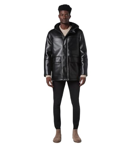 Andrew Marc Men's Faux Leather Sherling Jacket