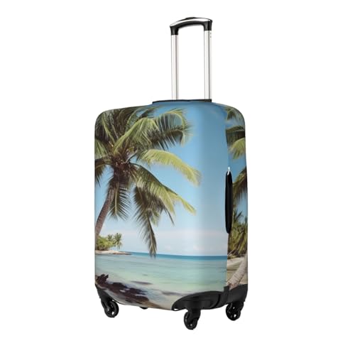Beach Palm Tree Luggage Covers for Suitcase Tsa Approved, Spandex Elastic Suitcase Cover Protector Washable Anti-Scratch Travel Baggage Cover Fit 18-32 Inch Luggage2