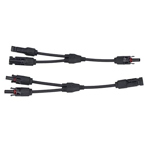 RANNYY Câble parallèle de Branche Y, Adaptateur parallèle de Branche Y en Laiton PPO connecteur de Prise Solaire 3 Voies 2 à 1 connecteurs de Panneau de Batterie 1000 V Cover