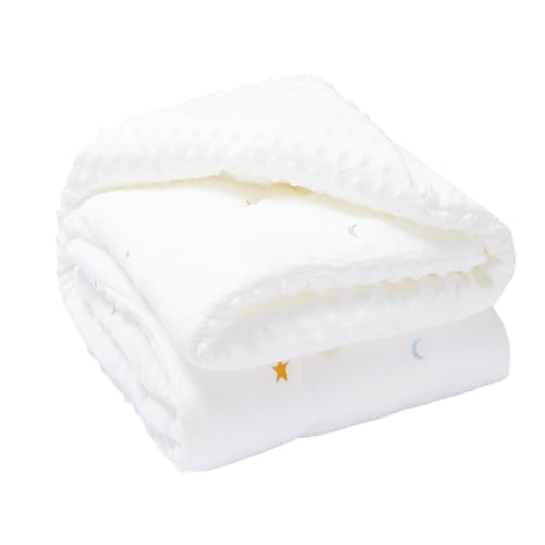 [MOMSMENU] ガーゼケット ベビー 赤ちゃんマット 冬 おくるみガーゼ フワフワで暖かい お昼寝マット 刺繍 可愛い 100cmx100cm 出産祝い