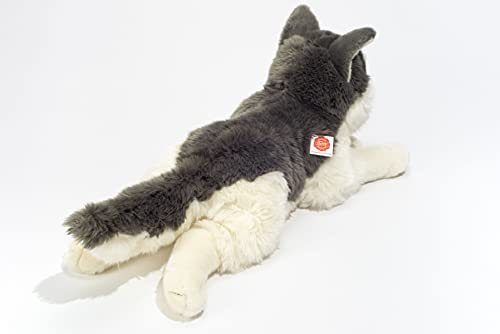 Teddy Hermann 92782 Hund Husky 60 cm, Kuscheltier mit idealem Recyclinganteil (Füllmaterial)