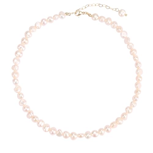 Natural Freshwater Baroque Pearl Necklace Cultured Pearls Beaded Choker for Women