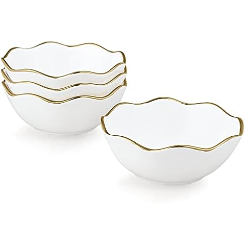 fanquare Suppenschalen Keramik Weiß 4er Set Cover