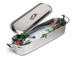 Pentola Per Pesce De Buyer In Acciaio INOX 18% - Con Griglia E Coperchio, Per Induzione