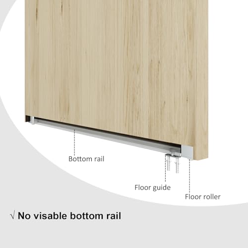 DIYHD 42" Concealed Sliding Barn Door Hardware with Soft Close Mechanism,No Floor Track,Fit Openning Width 34"~38"