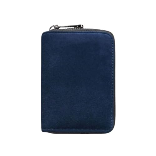 Card Clip Wallet Anti Demagnetization Multifunctional Card Bag 18 Cards Slot Wallets(Blue)