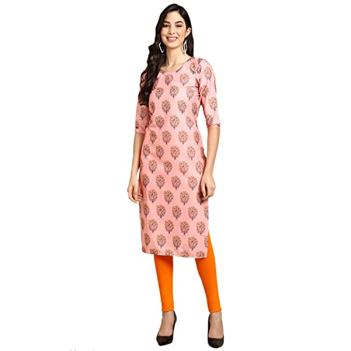 Image of Pinkmint Women's Crepe Digital Print Straight Kurta