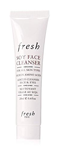 Fresh Soy Face Cleanser and Makeup Remover - Rich in Amino Acids - For Face and Eyes (Travel Size (20ml x 1))