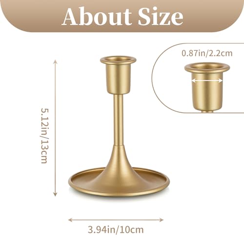 Sziqiqi YSZTZ1393-JUANBIAN-JIN-M-2GE Taper Candlestick Candle Holder - Christmas Table Centerpiece Candle Stick Holders For Wedding Vintage Candleholder Decorations For Thanksgiving Day Birthday Party Event thumb #3