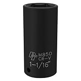 Performance Tool M850 1/2-Inch Drive Impact Socket, 1-1/16, High-Strength Chrome Vanadium Steel Construction for Heavy-Duty Applications