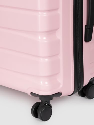 Image of Teakwood 65 CM Unisex Trolley Bag for Travel, Hard Cabin Trolley Large Travel Suitcase Bag, Lock System 360 Degree 8 Rotating Wheels (65 CM, Rose)