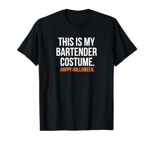 This Is My Bartender Costume Funny Halloween T-Shirt