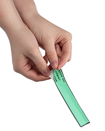 Image of Carstens Patient I.D. Adhesive Medical Chart Labels for 1.5 inch - 4 inch Ring Binder Spines - Pre-Printed Sticker Labels (Room No. / Patient /Doctor), 5 3 /8 inch x 1 3 /8 inch, Aqua, Roll of 200