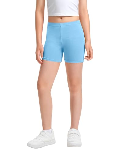 Image of KEREDA Girls Bike Shorts Cotton Cartwheel Dance Under Dress Shorts for Kids