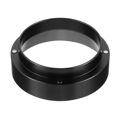 LALAFINA Anillo Funcional de Café Inoxidable Dosificador de Acero Negro o Diseño Magnético para Accesorio para Evitar Rayaduras Cafetera Cafetería