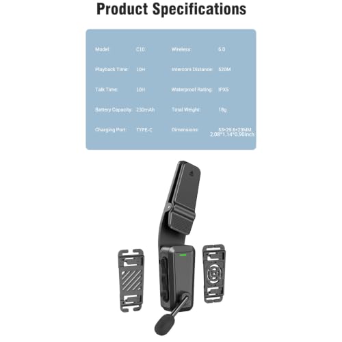 Cycling Intercom Waterproof Bluetooth Earpiece