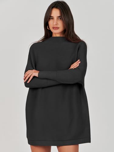 ANRABESS Women Oversized Casual Loose Turtleneck Long Sleeve Slouchy Baggy Knit Tunic Sweaters Pullover 2025 Fall Outfits4