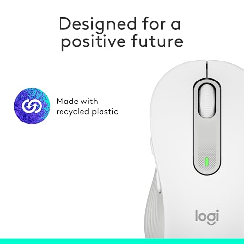 Image of Logitech Signature M650 Wireless Mouse - for Small to Medium Sized Hands, 2-Year Battery, Silent Clicks, Customisable Side Buttons, Bluetooth, for PC /Mac /Multi-Device /Chromebook - Off-White