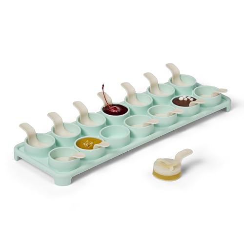 Rabbit Jelly Shots Edible Cocktail Maker Silicone Jello Shot Mold with Reusable Spoons Includes Cocktail Recipes Makes 14 Boozy Jelly Shots 14.5 x 1.5 x 5.3 Inch