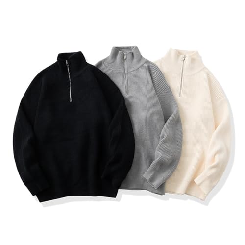 Winter Men's Lapel Sweater Lazy Wind Loose Large Size Ordinary Set Thin2