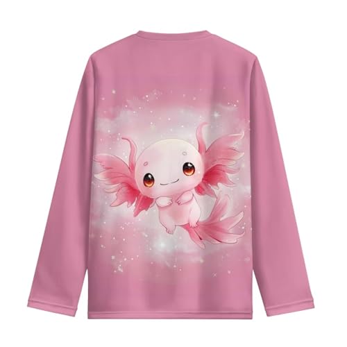 Image of Girls Long Sleeve Shirts Casual Crewneck Soft T-shirts for Girls 3-16 Years Old