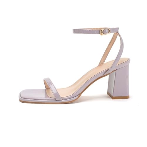 Women's Heels Sandal Square Block Open Toe Ankle Strap Chunky Sandals With Buckle For Daily Work Wedding Party