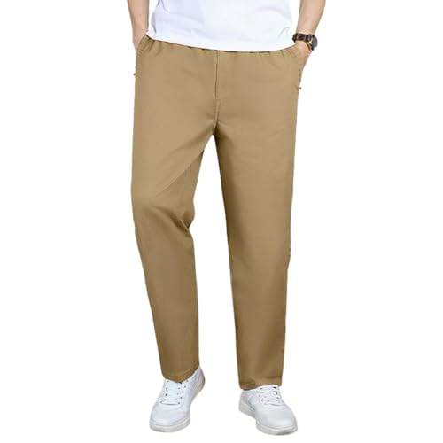 Puliam Mens Stretch Pants, Easetactic - Flex Fit Zipper-Pocket Durable Pants, for Seniors Work, Outdoor Activities