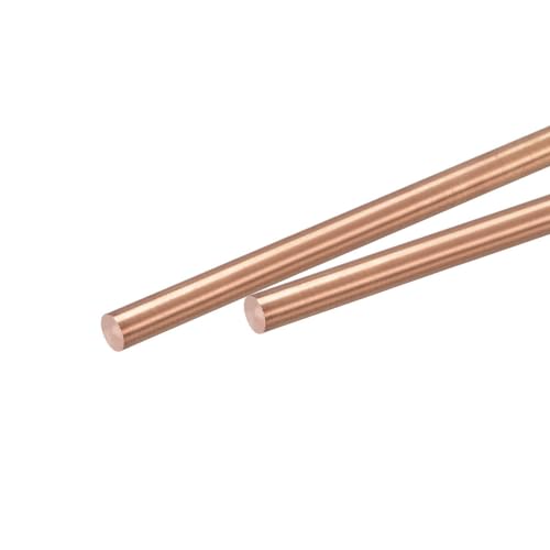 Generic 5mm Dia. 100mm Length Solid Copper Round Rod Lathe Bar Stock for DIY Craft 2pcs