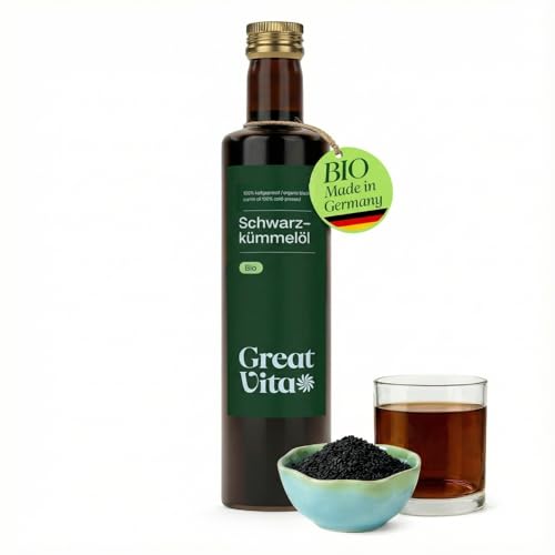 Aceite de Comino Negro Orgánico MeaVita, prensado en frío, 1 paquete (1 x 500ml)