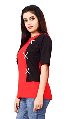 Image of Leriya Fashion Women's Solid Regular Fit T-Shirt