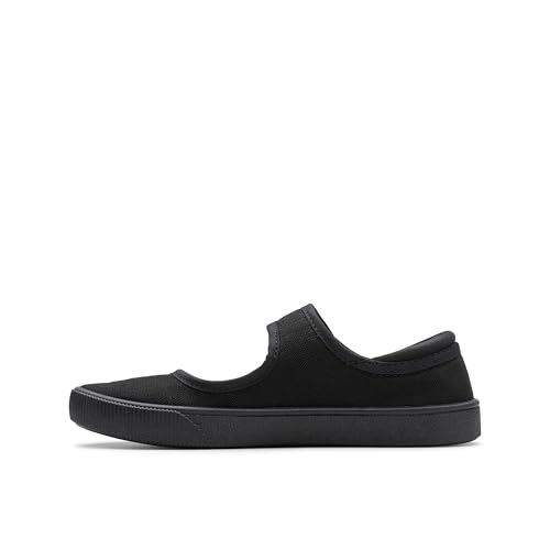 Clarks Mädchen Uniform-Schuh Slipper, Schwarz (Black Leather),...
