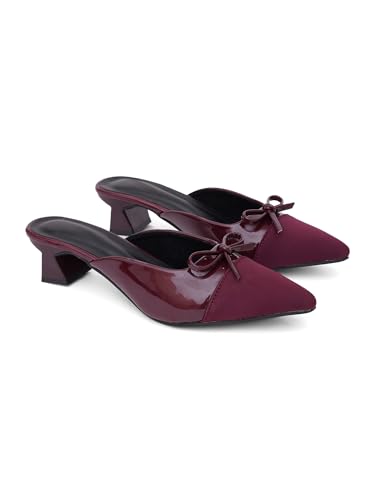 Image of TRYME Women's Block & Kitten Heel Sandals Stylish Comfortable Solid Slip-On Fashion Daily & Casual Wear