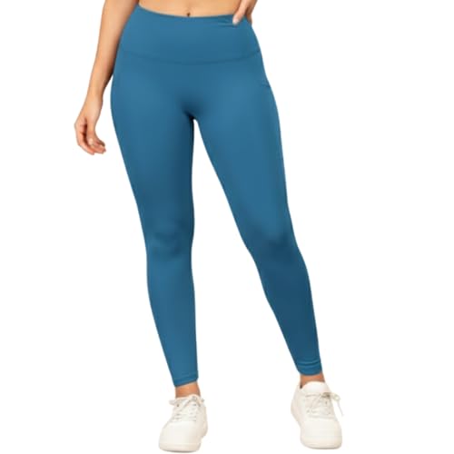 Image of NEVER LOSE Thick High Waist Yoga Pants with Pockets, Tummy Control Workout Running Yoga Leggings for Women