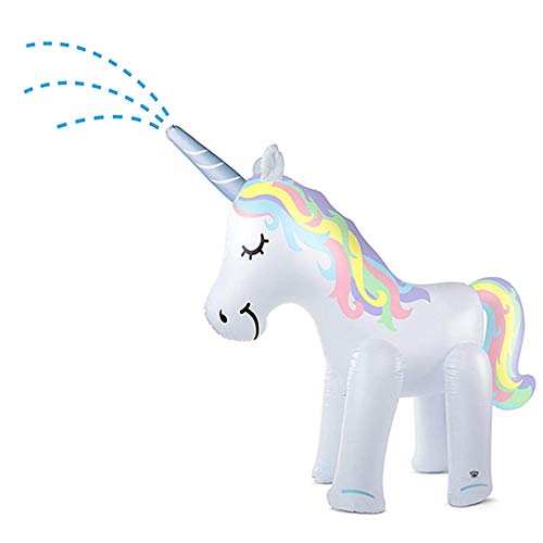 WE&ZHE Unicorn Sprinkler Inflatable Unicorn Water Toys Outdoor Inflatable Ginormous Unicorn Yard Sprinkler for Kids