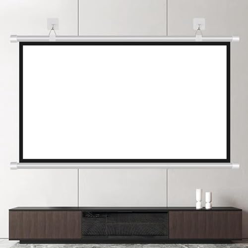 Pantalla de proyección manual 72" 16:9 para cine en casa miniatura 1