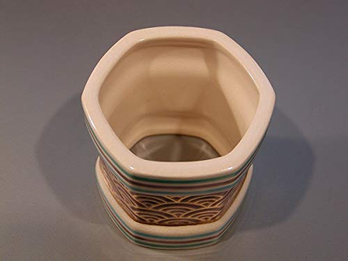 茶道具、蓋置、仁清写青海波、手塚充作、はな6番 茶道具、蓋置、仁清写青海波、手塚充作、はな6番