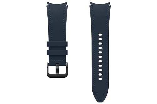 SAMSUNG Galaxy Watch 6, 5, 4 Series Hybrid Eco Leather Band, T-Buckle Closure for Men and Women, Smartwatch Replacement Strap, Durable, One Click Attachment, Small/Medium, ET-SHR95SNEGUJ, Indigo