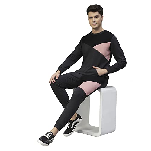 Image of Rigo Round Neck Full Sleeve Terry Track Suit For Men | Regular Fit Plus Sizes Tracksuit for Men's | Co-ord Set For Men